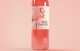 网站设计之Rose Flamingo Wine红酒包装欣赏